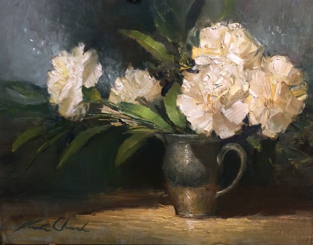 Carnations and Silver at Hunter Wolff Gallery